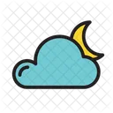 Wolke Prognose Mond Icon