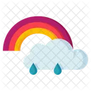 Bewölkter Regenbogen  Symbol