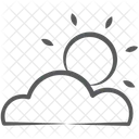 Wettervorhersage Klima Bewolkter Tag Symbol