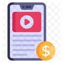 Bezahltes Video  Symbol