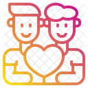 Beziehung Mannlich Zusammen Symbol
