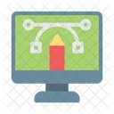 Bezier Creative Monitor Icon