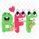 Bff Lettering  Icon