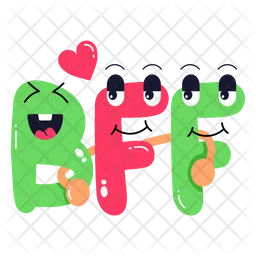 Bff Lettering  Icon