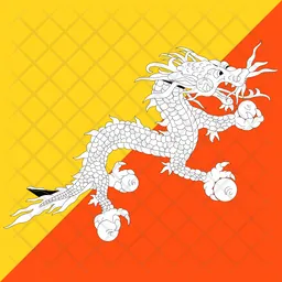 Bhutan Flag Icon
