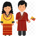 Bhutan Outfit Bhutan Clothing Bhutan Dress Icône