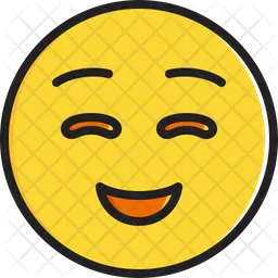 Viso bianco sorridente Emoji Icon