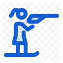 Biathlon Skiing Biathlete Icon