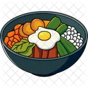 Bibimbap Coreano Culturas Icono