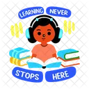 Bibliophile Learning Reading Icon