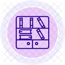 Icono De Linea De Biblioteca Escolar Icono