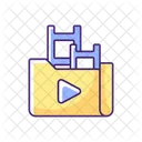Biblioteca de serviço de streaming  Ícone