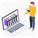 Biblioteca Digital Biblioteca En Linea Libros En Linea Icon