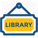 Bibliothek Schild Hangend Symbol