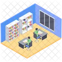 Bibliotheque Scolaire Bibliotheque Publique Depot De Livres Icon