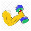 Bicep Training Arm Exercise Dumbbell Exercise Icon