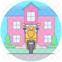 Bici Da Corsa Pesante Moto Scooter Icon