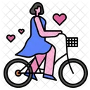 Amor En Bicicleta Bicicleta Amor Icono