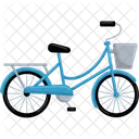 Bicicleta con cesta  Icono