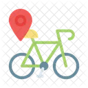 Bicycle Location Pin Icon