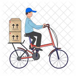 Bicycle delivery  Icon