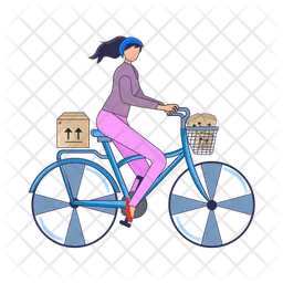Bicycle delivery  Icon