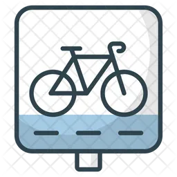Bicycle lane sign  Icon