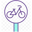 Bicycle route sign  Icon