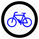 Bicycle Traffic Warning Sign  Icon