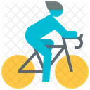 Bicycling Cyclist Road Icon