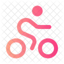 Bicycling Round Icon