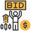 Bid Investment Auction Icon