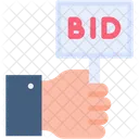 Bid Auction Hand Icon