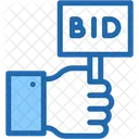Bid Auction Hand Icon