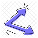 Two Way Directional Arrow Bidirectional Icon