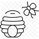 Bienenstock In Der Nahe Von Garten Bienenstock Garten Symbol