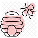 Bienenstock In Der Nahe Von Garten Bienenstock Garten Symbol