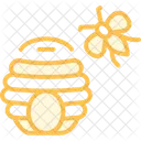 Bienenstock In Der Nahe Von Garten Bienenstock Garten Symbol