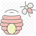 Bienenstock In Der Nahe Von Garten Bienenstock Garten Symbol