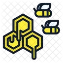 Honig Biene Bienenwabe Symbol