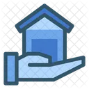 Bienes Raices Mano Icono