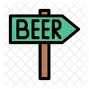 Bier Richtungstafel  Symbol