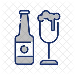 Bier und Flasche  Symbol