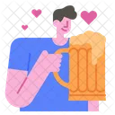 Bier Liebe  Symbol