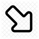 Big Arrow Down Right Arrow Navigation Navigate Icon