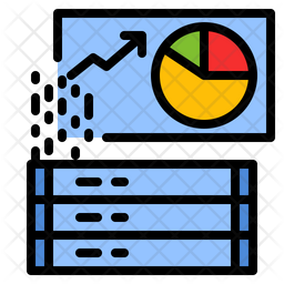Big Data Analytics Icon - Download in Colored Outline Style