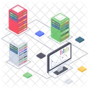 Big Data Connection Cloud Database Connection Data Server Hosting Icon