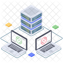 Big Data Processing Icon - Download in Isometric Style