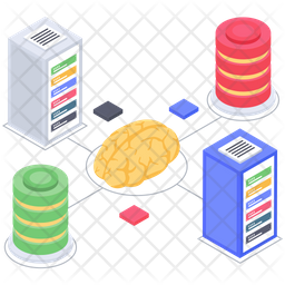 Big Data Processing Icon - Download in Isometric Style