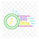 Neon Big Deal Clock Icon